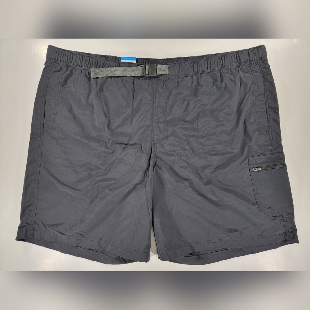 NEW Columbia Omni-Shade Mens 3X Cargo Black Water Swim Fish Shorts Mesh Lined